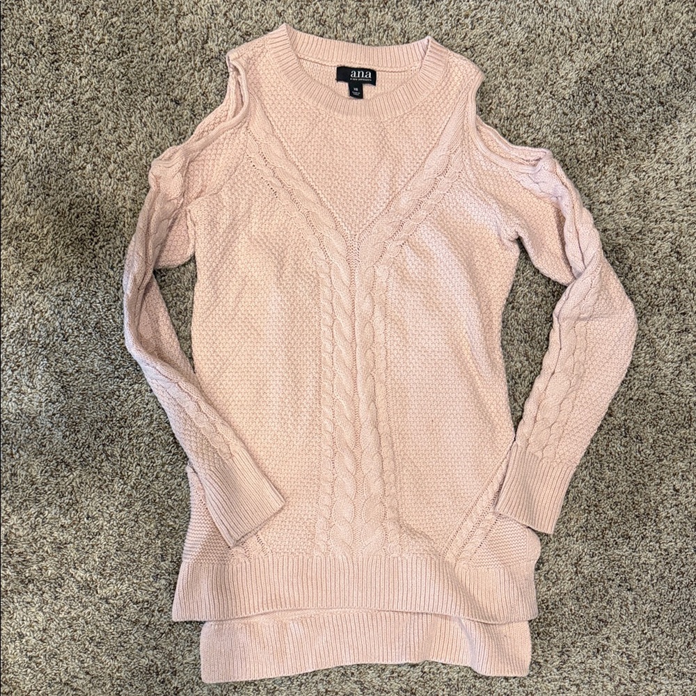 a.n.a Women's Pink Off-the-Shoulder Sweater